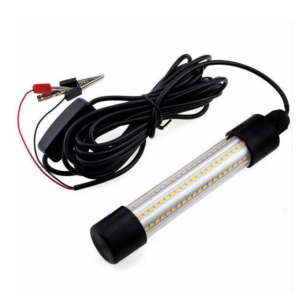 Luz LED sumergible para pesca, buscador de peces bajo el agua, lámpara con bombilla de 1200LM, cable de 5M, accesorios para herramientas de pesca
