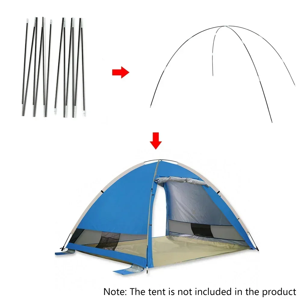 3–4,9 m Fiberglas-Zeltstange, Camping-Zeltstangenstangen, Stützstangen, Markisenrahmen-einstellen, draussen-Werkzeuge, eingebettete Verbindung,