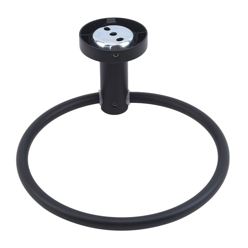 Noir Porte-Serviettes Anneau Rond Mural Serviette De Bain Cuisine En Acier Inoxydable Accessoires De Salle De Bain