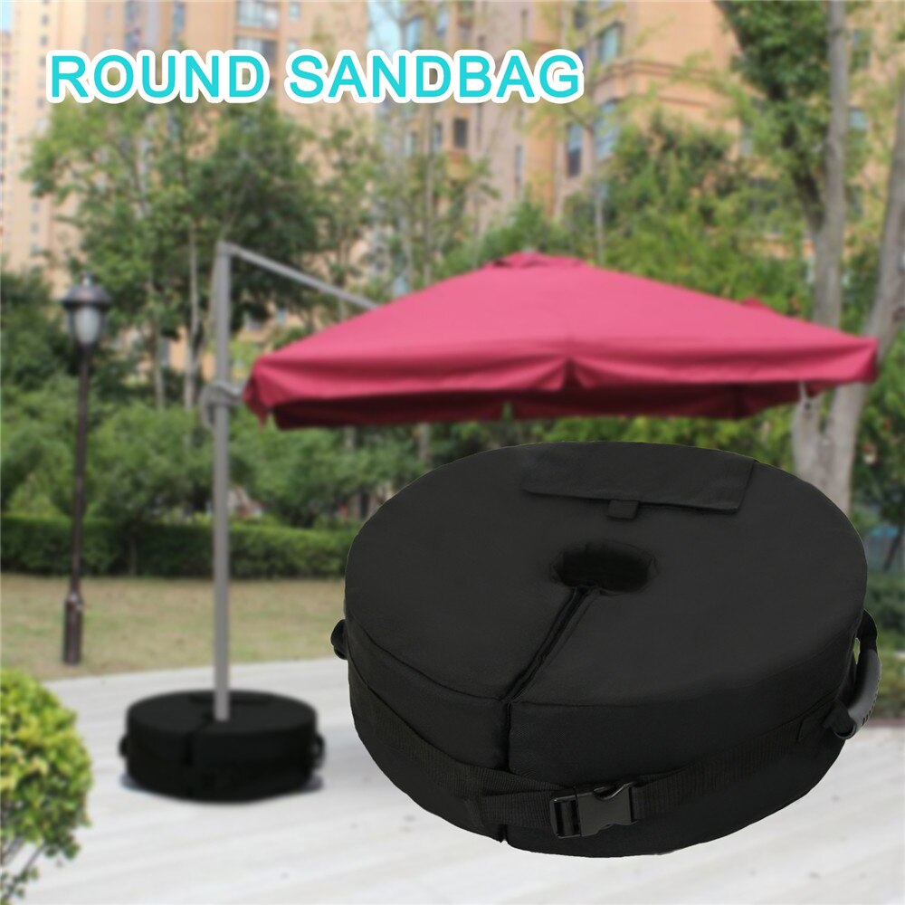 Sandsæk til paraply base terrasse strand telt baldakin vægttaske gravity base taske runde sandsække til udendørs parasol parasol