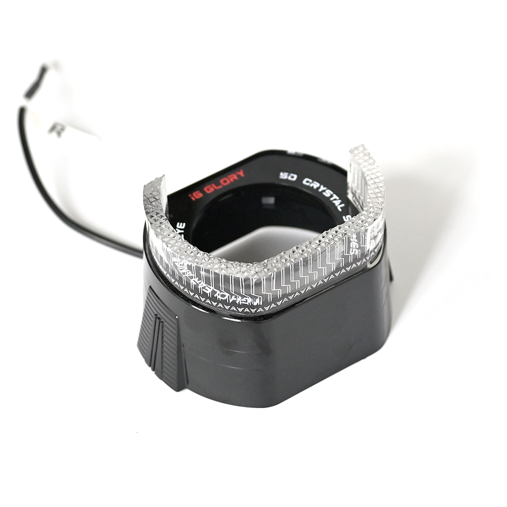 2,5 "3" coche 5D cristal Led Ojos de Ángel 12V anillos de Halo para lente de proyector Bi Led luz LED luces de señal de giro DRL accesorios de coche