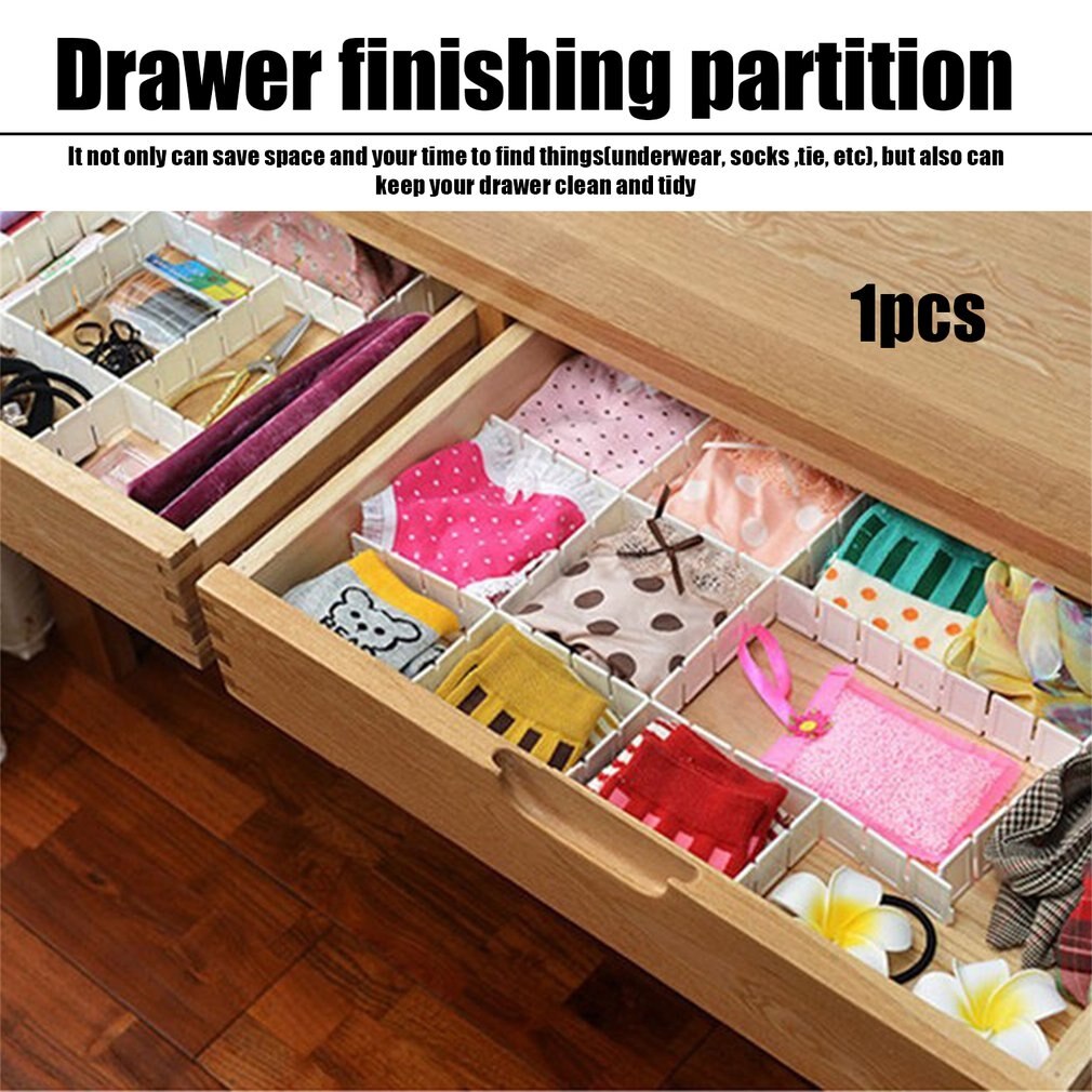 6Pcs Drawer Organizer Adjustable Stretch Plastic Drawers Divider Storage Partition Board For Home kitchen cocina organizador