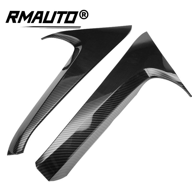 2Pcs Car Rear Window Side Spoiler Wings Diffuser Glossy Black Carbon Fiber For Toyota RAV4 Car Body Styling Kits