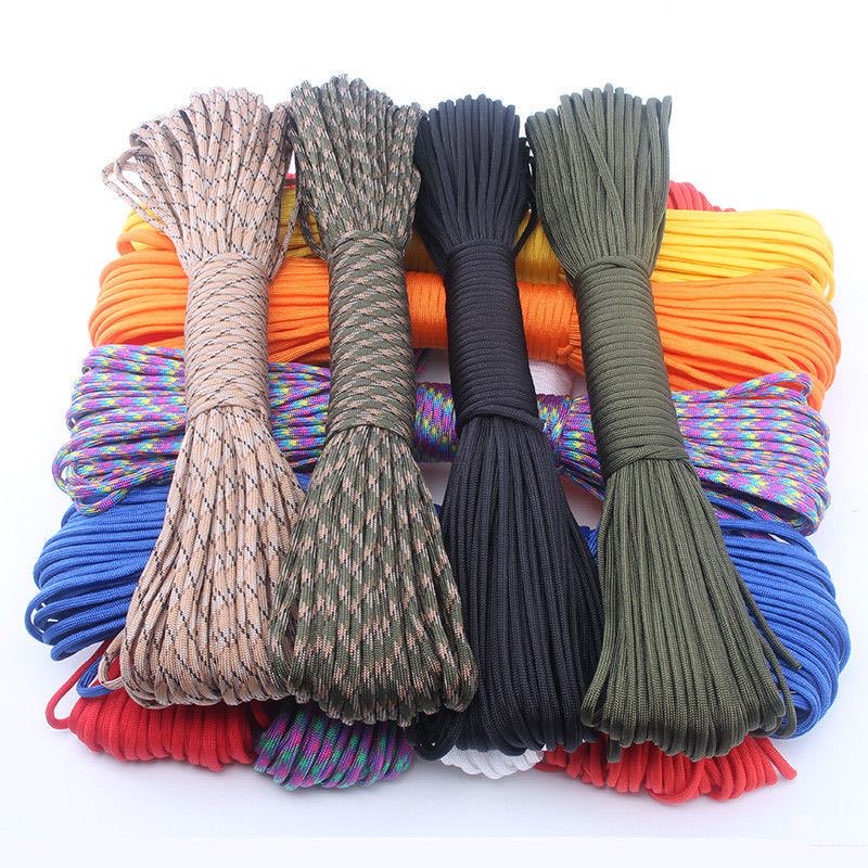 7 -kärnig 550lb- paracord 31m- diameter .4mm- överlevnadsfallskärmsrep tälttillbehör för gör-det-själv-tillverkning, halsbandsarmband, idé för hundhalsband