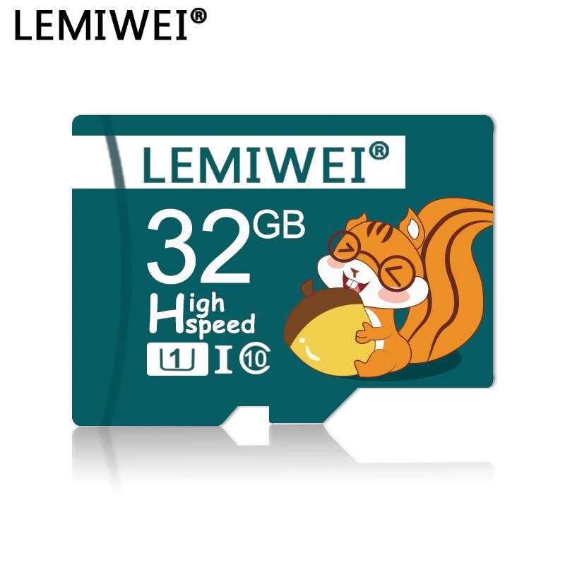 Karta pamięci Lemiwei 64GB 32GB 16GB karta wysokiej prędkości TF klasa 10 UHS-I karta TransFlash pudełko na karty na smartfona