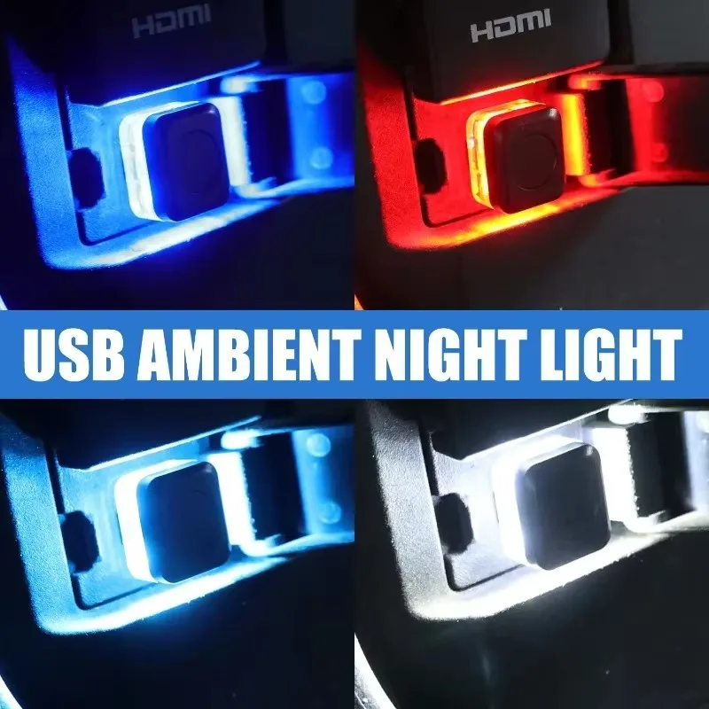 Universal USB Car Interior Ambient Atmosphere Light LED Signal Lights Auto Reading Lamp Decorations Car Interior Accessories