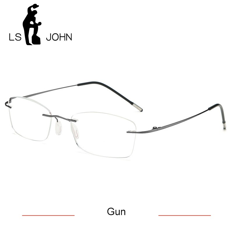 LS JOHN Memory – lunettes de lecture en titane pour hommes, Anti-rayons bleus, Anti-fatigue, presbytie, 1.0, 1.5, 2.0, 2.5, 3.0, 3.5, 4.0: Gun / +400
