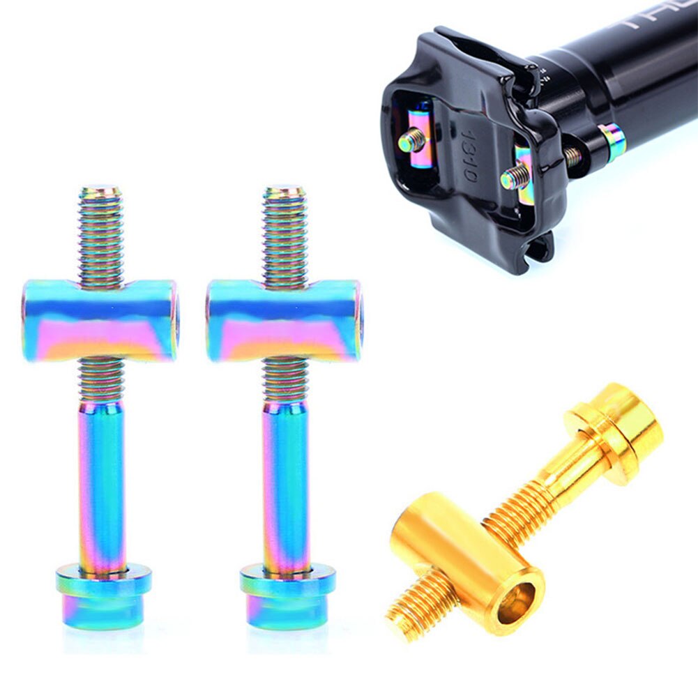 2Stck fahrrad sattelstütze stoßfest befestigung bolzen TC4 Titan legierung M5x30/40mm MTB rennrad sattelstütze sattel schraube fahrrad teile