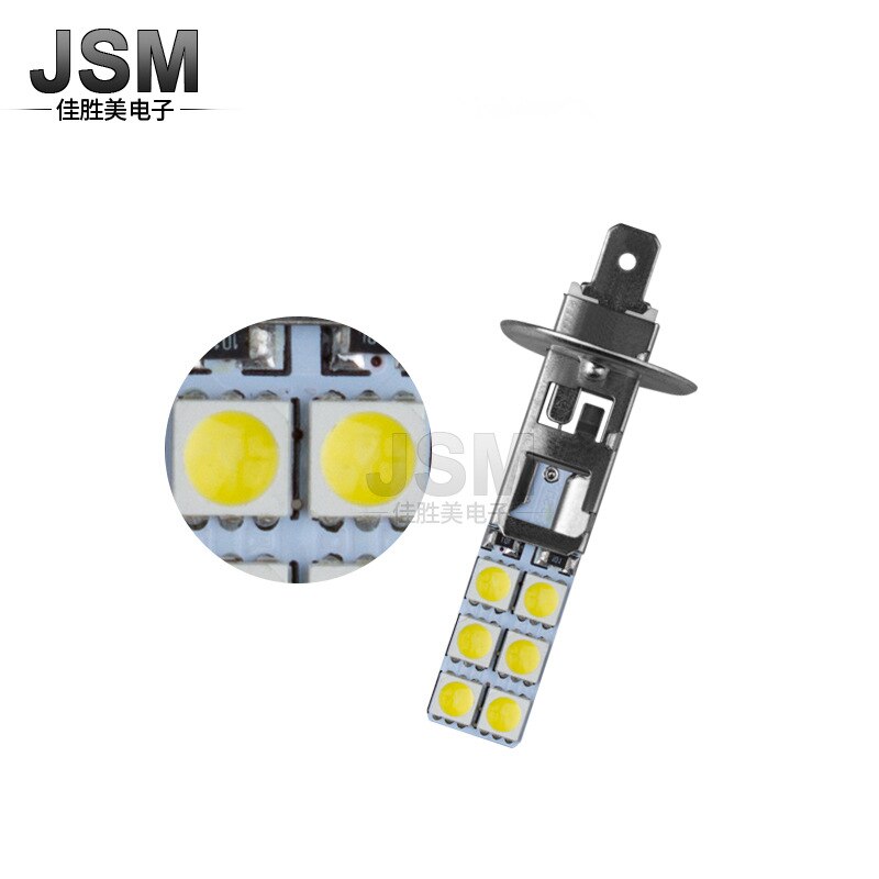 Auto Led H1 Mistlamp Anti Fog Lamp H1-12smd-5050 Chip Hoge Helderheid Mistlamp Auto Acessories 12V Led Licht led Fog Light Bulb