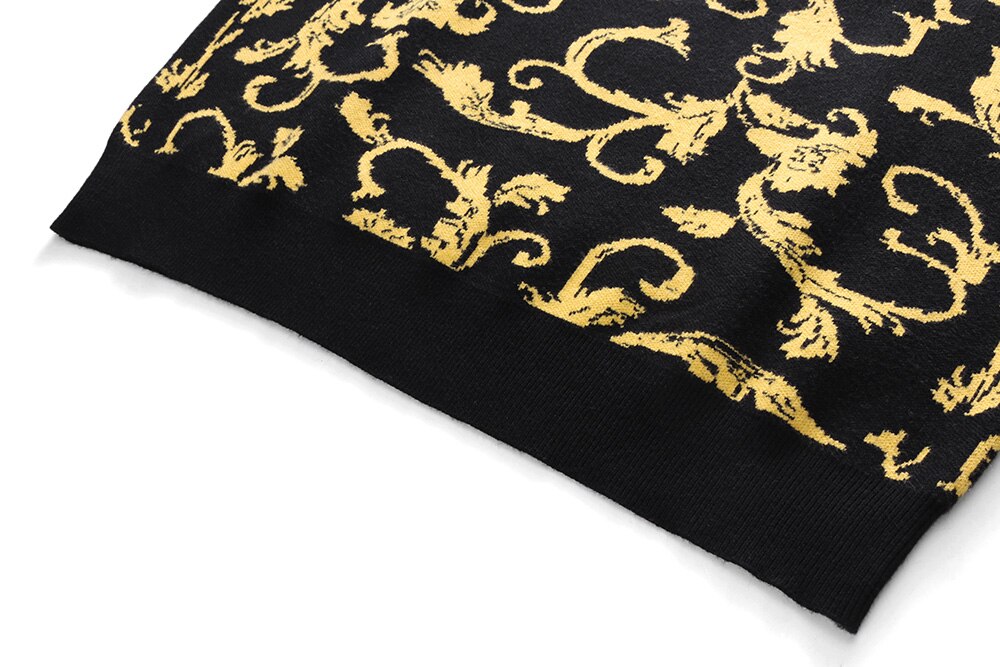 Pull de luxe pour Homme, décontracté, classique, doré, à la , tendance, collection hiver 2022