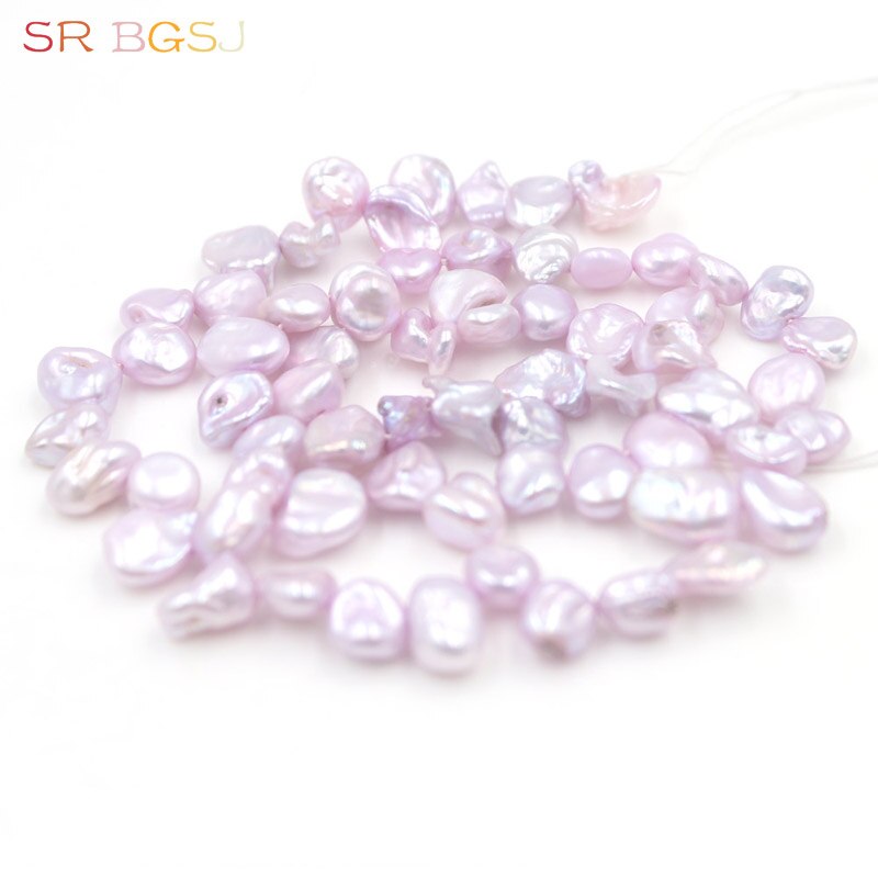 Perle d'eau douce Baroque 5-7mm, fabrication de bijoux, petites perles d'espacement, fil de 14 pouces,: Violet