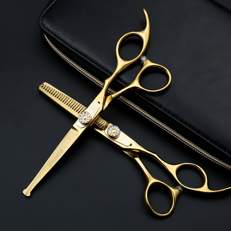 6.0 inch hair Scissors 9CR hairdressing scissors baber scissors cutting thinning styling tool