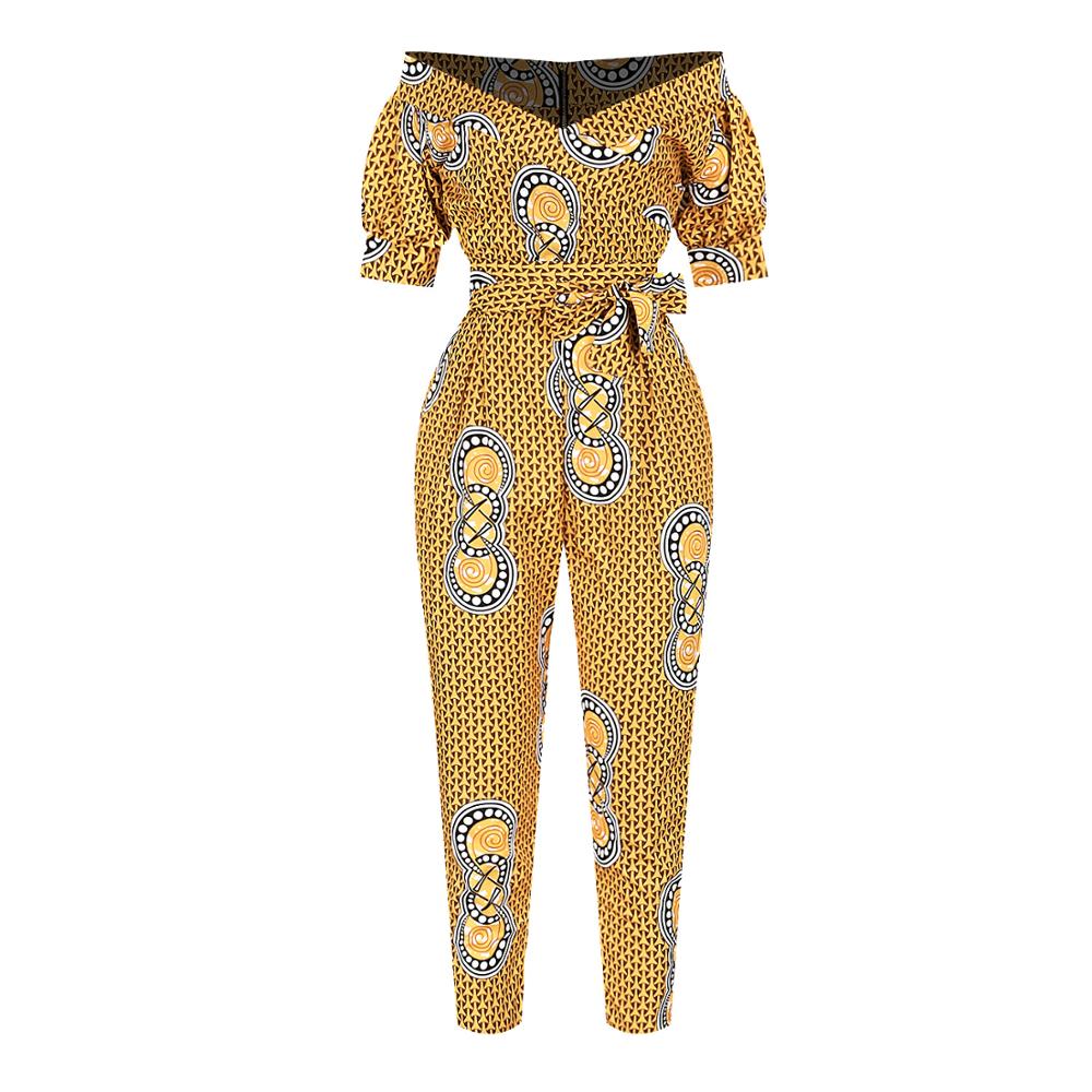 African Women's Jumpsuits Dashiki Print Ankara Outfit For Ladies Groom Pants Africa Clothing