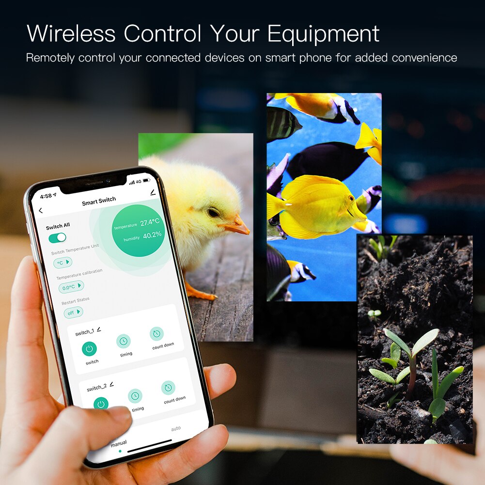Wifi Smart Temperature Humidity Controller Probe Switch App Remote Control