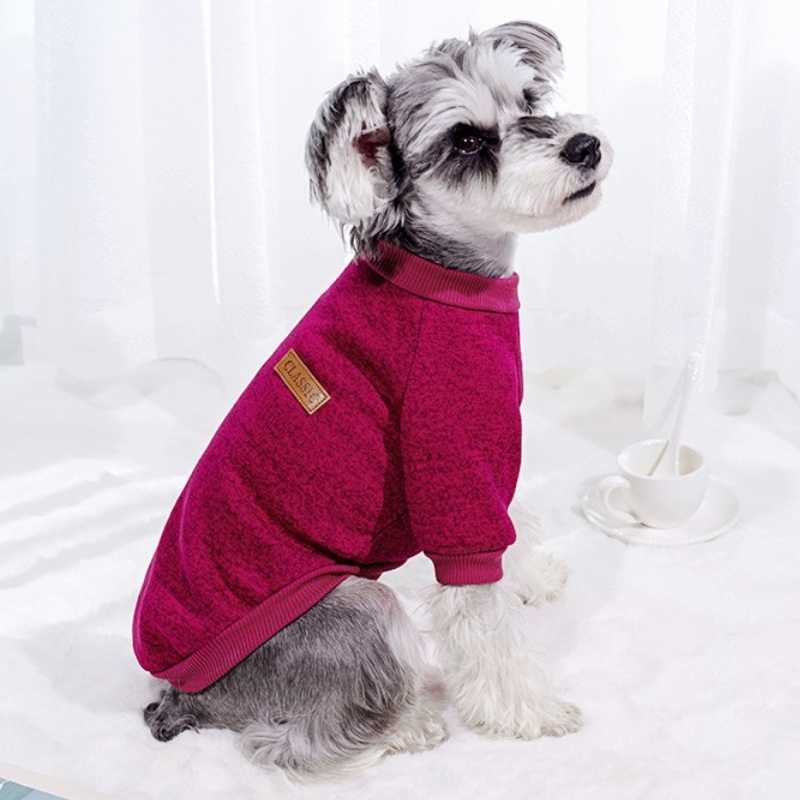 Dog Hoodies Autumn Dog Pullovers Cute Puppy Hoodies Warm Cat Sweatshirt Pet Outfits Chihuahua French Bulldog Dog Clothes: XS / Red