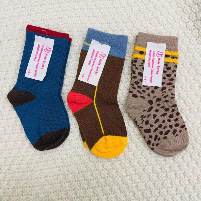 3 Pair Spring New Baby Socks Newborn Cotton Boys Girls Fashion Leopard Toddler Socks accessori per bambini 0-3 anni