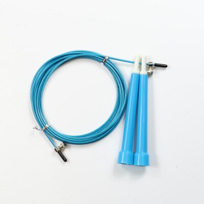 Saltar pular cordas cabo de aço fio ajustável velocidade rápida abs alça flexível pular cordas ginásio treinamento fitness esportes exerci: Blue