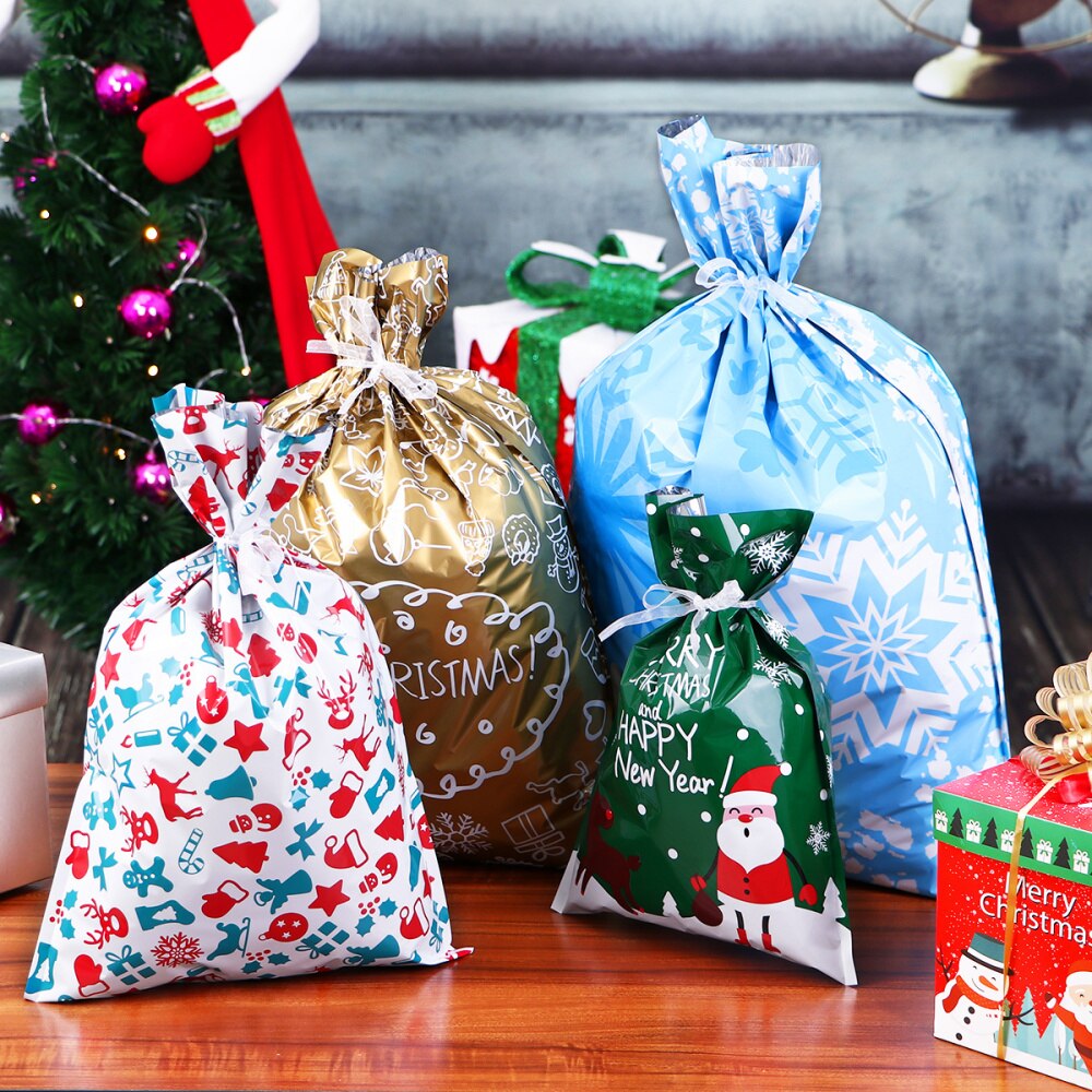 Tinksky 30Pcs Christmas Tassen Diverse Stijlen Cadeaupapier Kerstmis Goody Bags Voor De