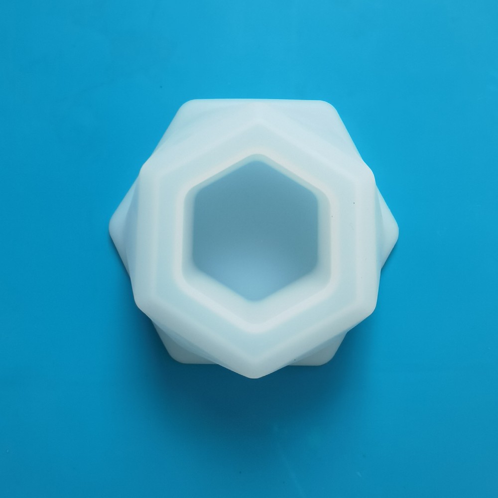 Mini molde Hexagonal para maceta, Molde de resina Epoxy, molde para macetas de silicona, bricolaje, velas de yeso hechas a mano, taza, molde para joyero de cemento