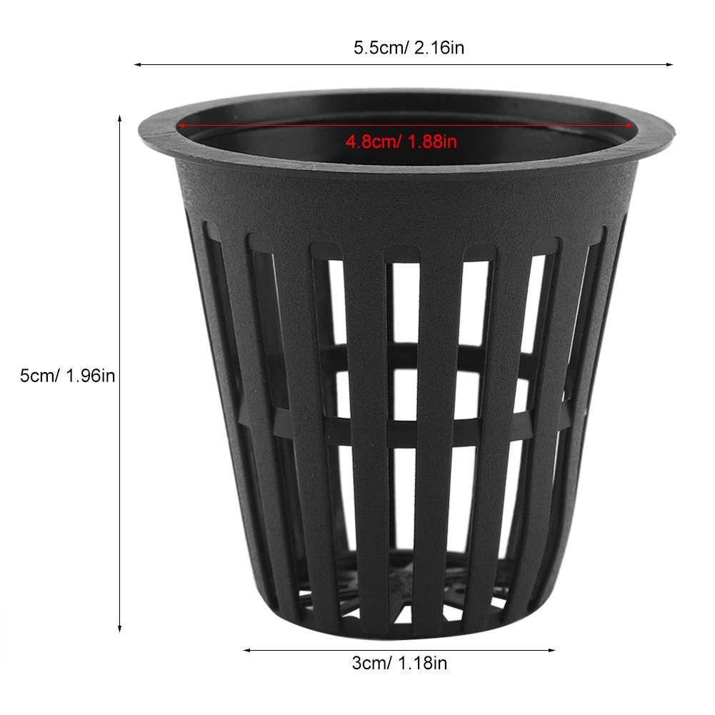 10 stk/sæt holdbar sikker plast hydroponisk kurv kop til haven balkon plantning hydroponisk aeroponisk plantning vokse klon: Sort