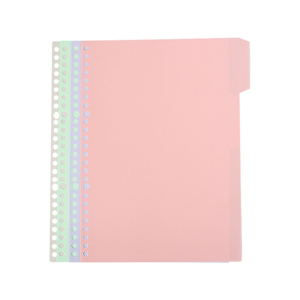 4Pcs/set Plastic Binder Index Dividers Index Page for Loose-leaf Notebook Scrapbook Stationery Bookmark School Office Supplies: B5-26-holes-style 1