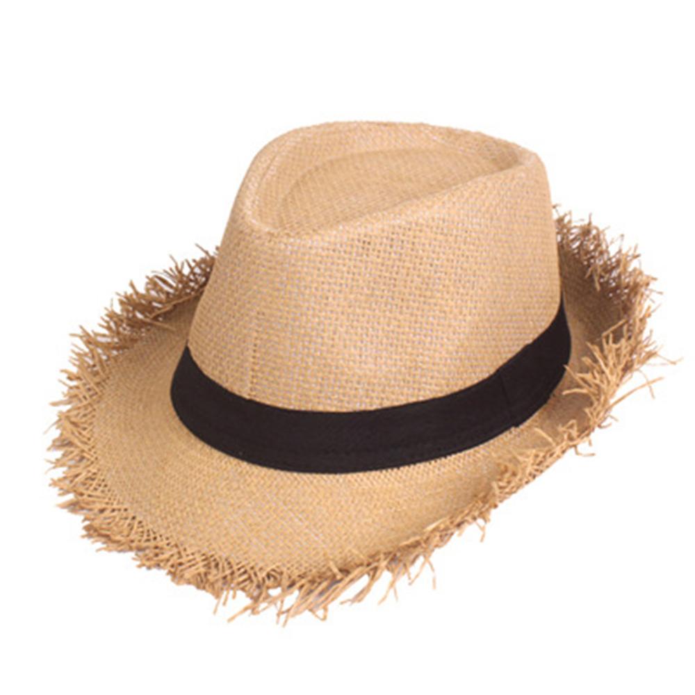 Straw Hat Men Panama Caps Summer Style Sun Hat Beach Classic Male Hats And Caps: Coffee