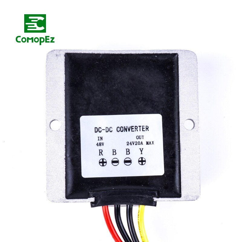 Spänningsomvandlare regulator dc /dc 48v steg ner  to 24v 5 a 10 a 15 a 20 a 22a vattentät spänningsreducerare för golfbils kraftmodul och