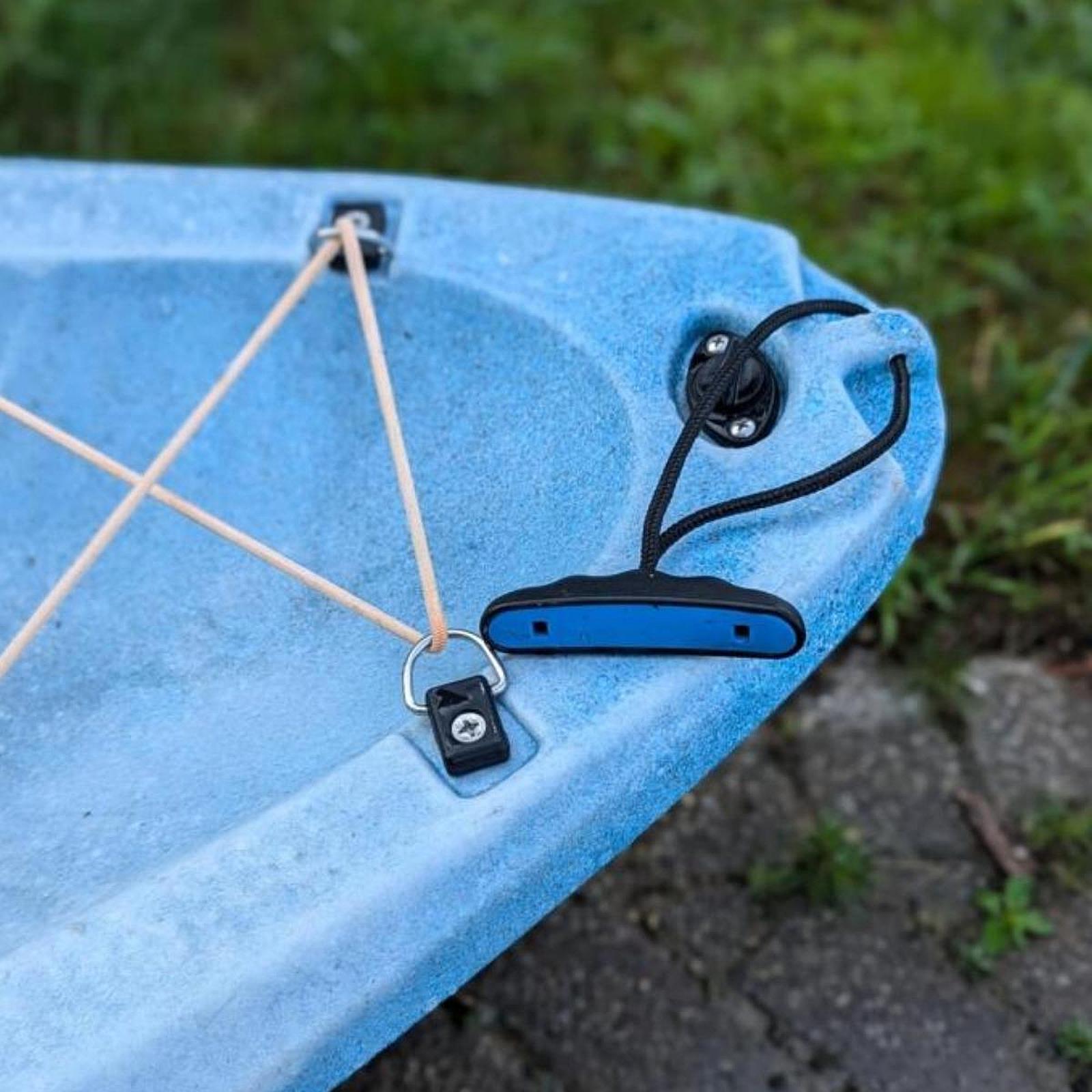 Asas de Kayak de 2 uds., manijas de cuerda de barco de palanca, ligeras, elegantes, universales con cable para accesorios de remo, surf, kayak