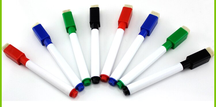 50 stks vier kleuren Whiteboard pen met een sterke magnetische pen uitwisbare whiteboard pen