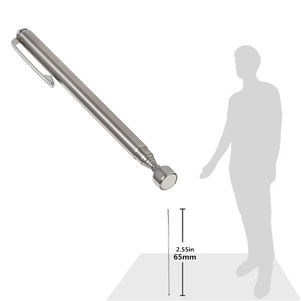 Mini bærbar teleskopisk magnetisk magnet pen praktisk værktøj kapacitet til at samle møtrik bolt udvides pickup stang stick