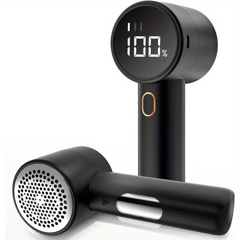 Eliminador de pelusas eléctrico, afeitadora de tela recargable por USB, máquina para quitar pelusas y pellets para ropa, suéter, recortador de bolas de pelo: Negro