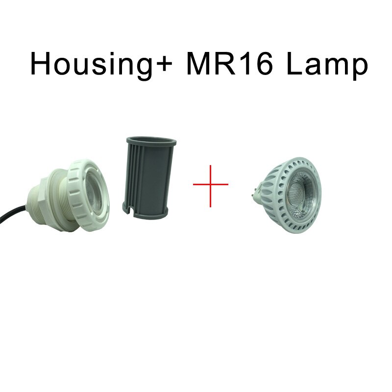 Dimmable LED Pool Light 10W DC12V MR16 Spotlight IP68 Underwater for Fiberglass Pool Embedded: Pure white