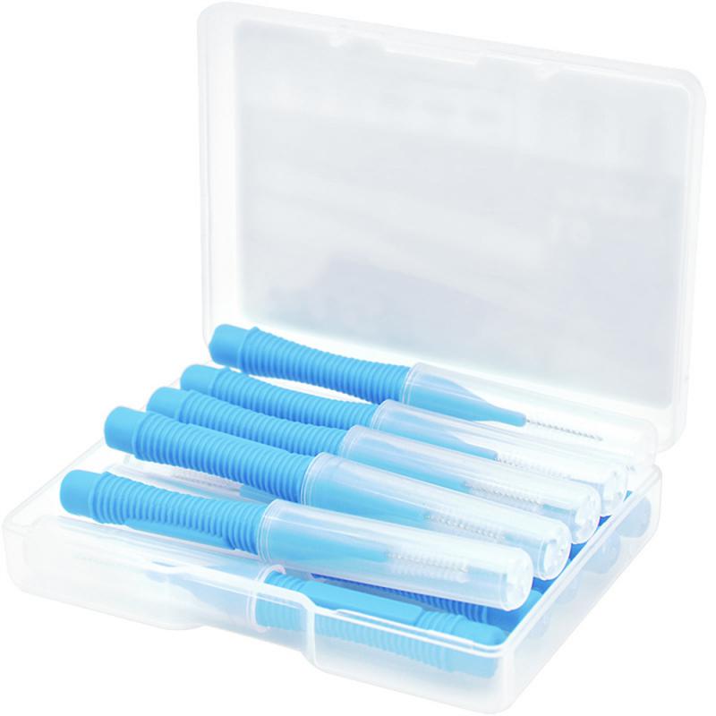 Mondverzorging Push-Pull Interdentale Borstels Orthodontische Draad Tandenborstel Geïmporteerd Kaliber 0.4-1.0Mm Gratis Shippingbox Borstels: Oranje