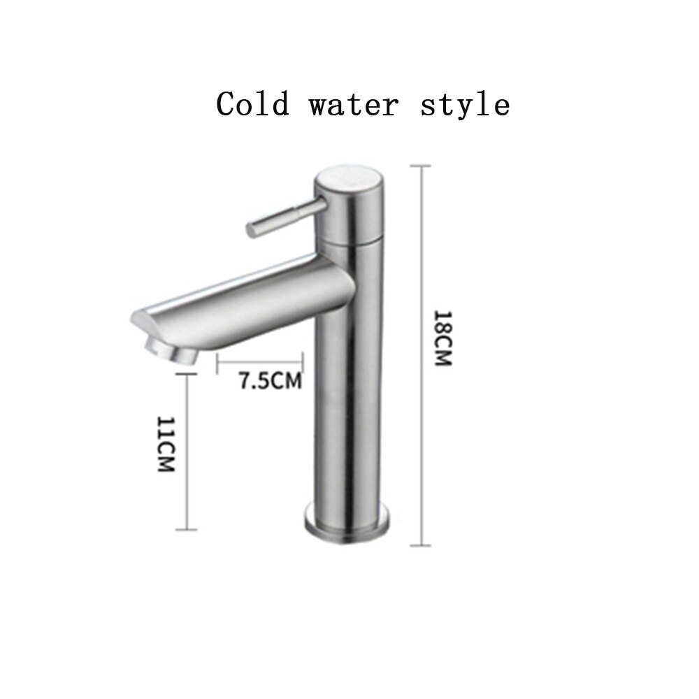 Rvs Kraan, Badkamer Wastafel Warm En Koud Kraan, Single-Handvat Badkamer Kraan,: 2packs