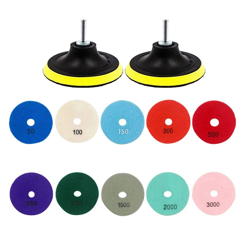 12Pcs 3 Inch Diamant Polijsten Set Nat/Droog Polijsten Kit Voor Graniet Stone Beton Marmer Floor Grinder polijstmachine
