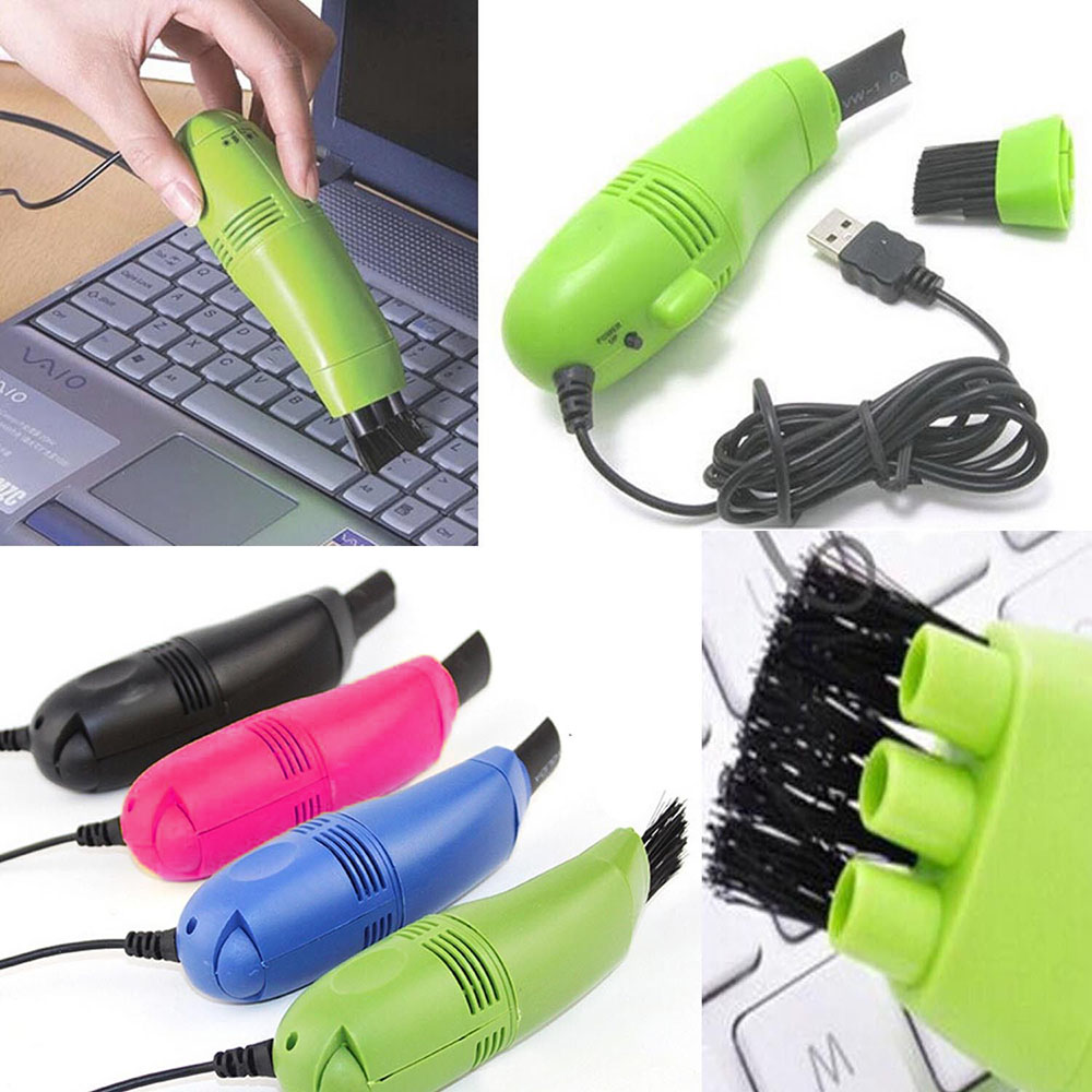Mini aspirador de polvo para ordenador, herramienta de limpieza, cepillo USB, cepillo para ordenador portátil,