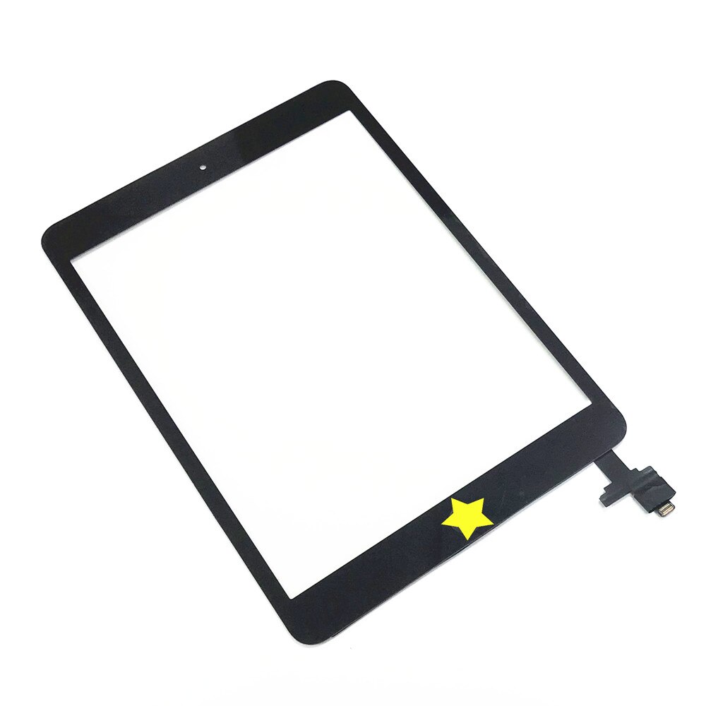 Berøringsglas til ipad mini 1 mini 2 7.9 '' berøringsskærm digitaliseringssensor glaspanel digitzer med ic -hjemmetast  a1432 a1454: Sort med ic