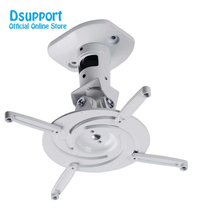PR01 Aluminum Alloy 360 Degree Universal Projector Mount Bracket Ceiling Wall Hanger Black White