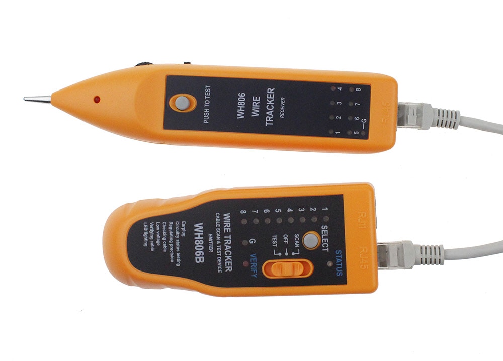 Retail Package WH806B Telephone Wire Tracker Network Cable Tester For Cat5 Cat5E Cat6 RJ45 RJ11 Electrical Line Finding Testing