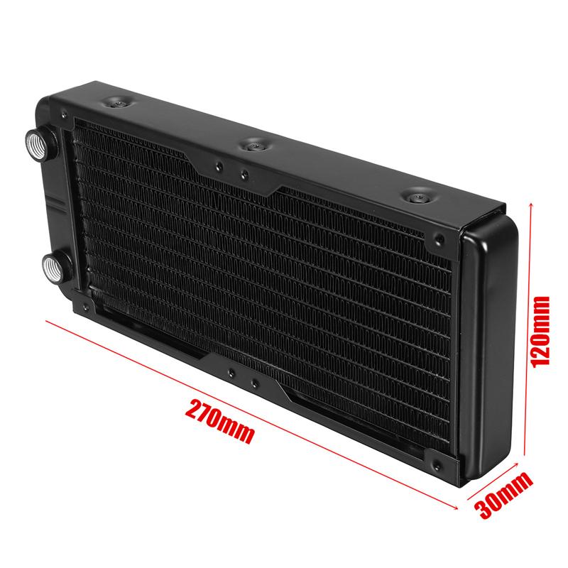 240mm 10 Tubes Aluminum alloy Computer Radiator Water Cooling Cooler For CPU Heatsink Exchanger CPU Heat Sink For Laptop Deskt
