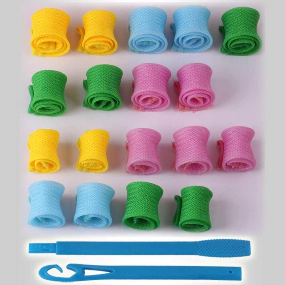 18 sztuk/zestaw DIY robić włosów rolki lokówki spiralne koło kręcenie loków różdżka bezpieczeństwa narzędzie robić układania włosów dla kobiet