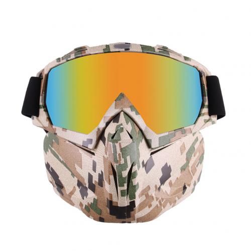 Vinter motorsykkel snøscooter hjelm beskyttelsesbriller maske beskyttelsesbriller motocross vindtette briller motorsykkel rideutstyr: Kamuflere