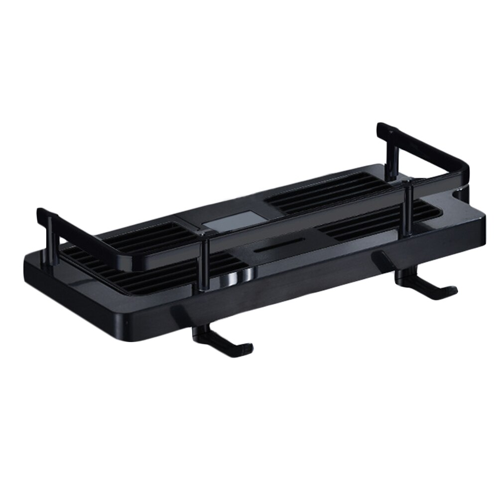 Regał strąk prysznic organizator łazienka półki na słupy szampon stojak na tace jednopoziomowy bez wiercenia uchwyt robić prysznica: czarny kwadrat