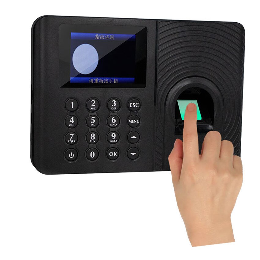 Biometric Fingerprint Attendance Machine LCD USB Fingerprint Password Attendance System Time Clock Employee Checking-in Recorder