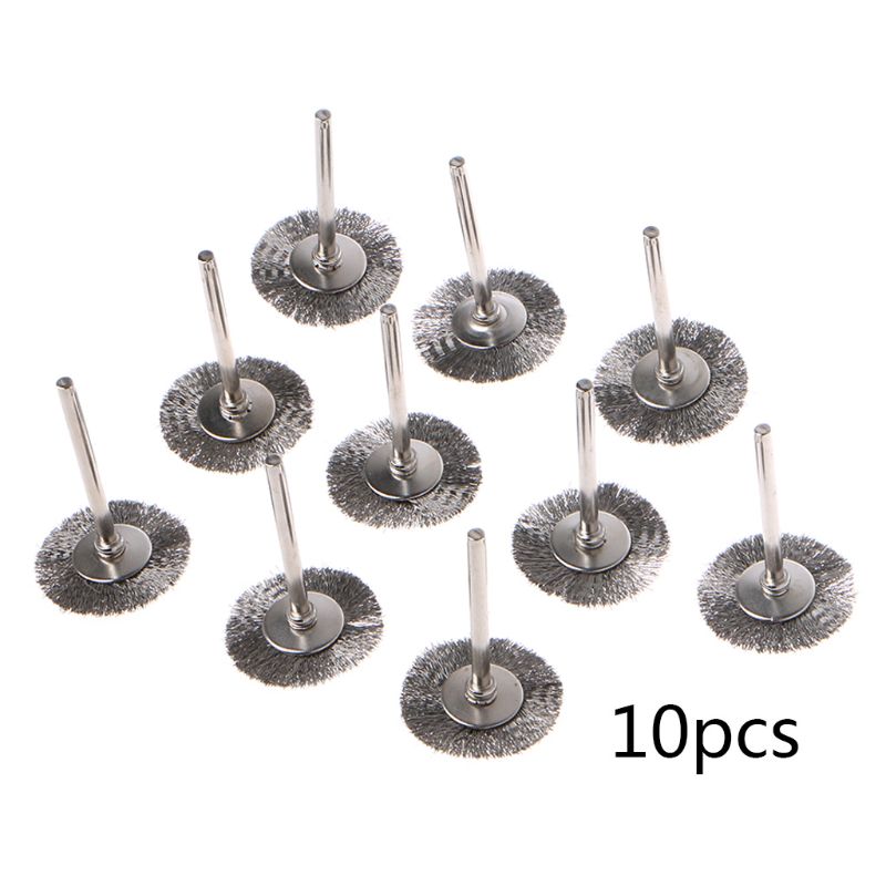 10Pcs 22mm Platinum Blade Stainless Steel Wire Wheel Brush Dremel Rotary Tool for Mini Drill Dremel Polishing Dremel