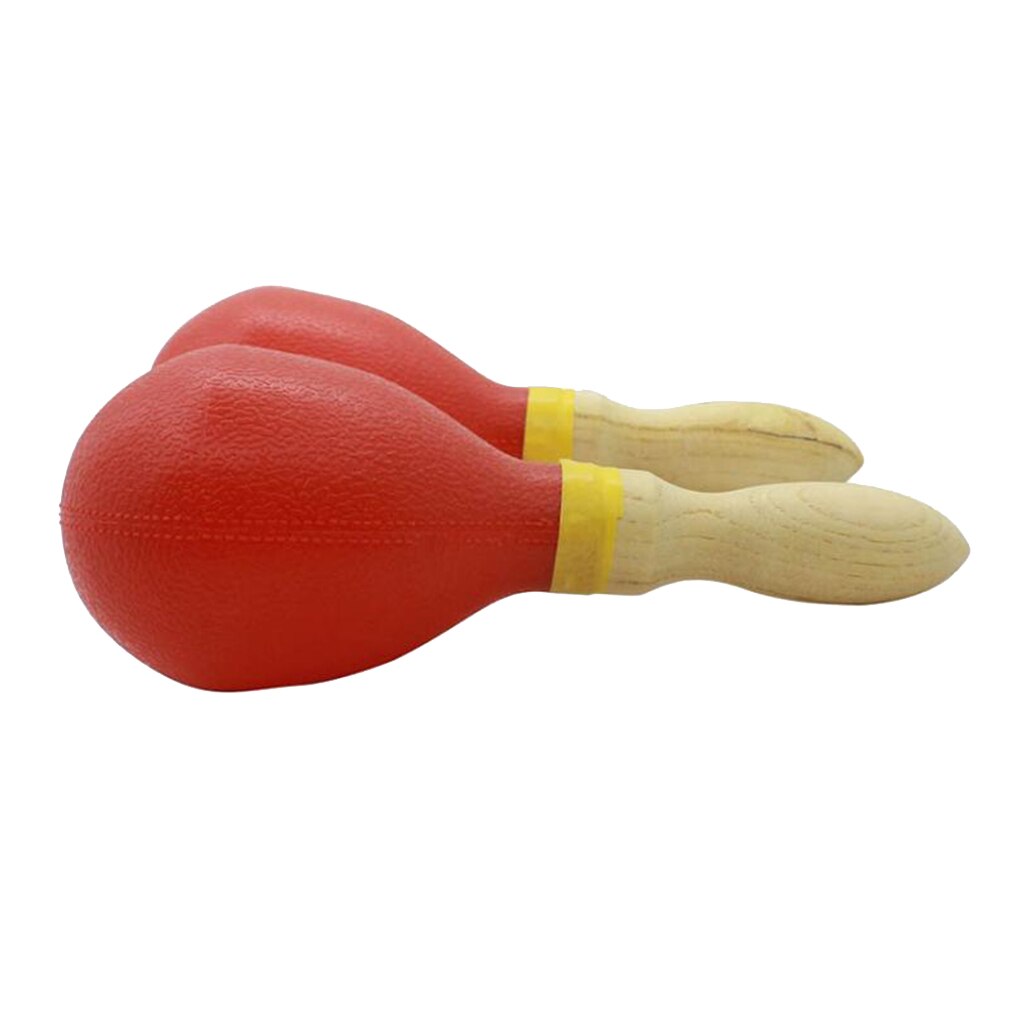 Juego de Maracas de madera de percusión de 2 manos, con sonido brillante y excelente instrumento Musical