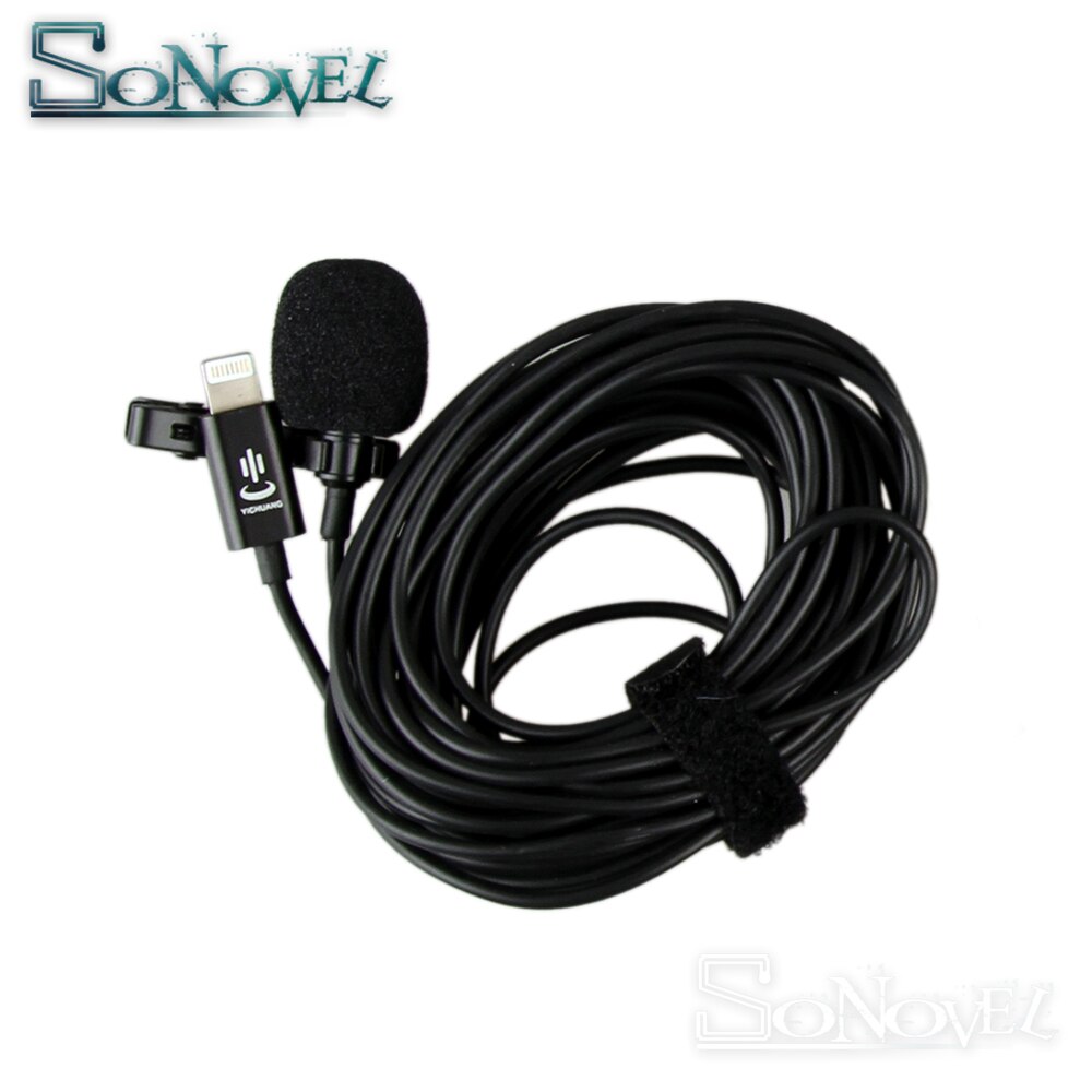 6m Professionele Lavalier Lightning Microfoon voor iPhone XS X/8/8 Plus/6/7 Plus iPad 4/3/2 iPad Pro iPad Air2 voor Huawei Sumsang