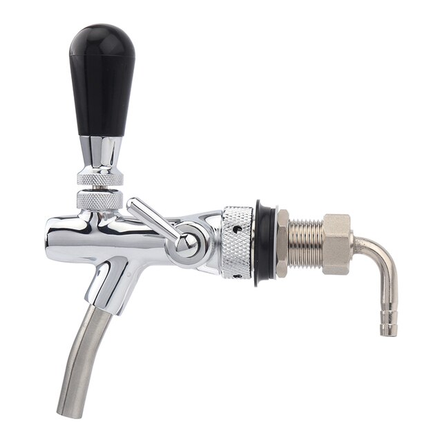 Beer Faucet &amp; Adjustable Tap Beer Shank Chrome Tap Plating With Ball Lock Disconnect Liquid For HomeBrew Cornelius Keg Dispenser: 1PC