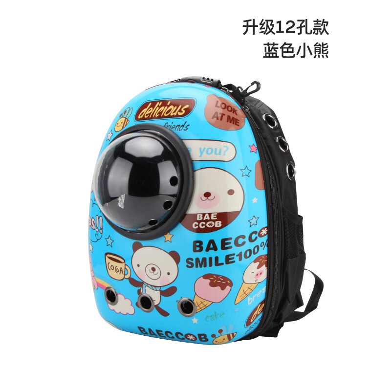 Cat Bag Pet Bag Cat Backpack Out Bag Transparent Space Capsule Suitcase Carrying Backpack Dog Bag Pet Backpack: Red