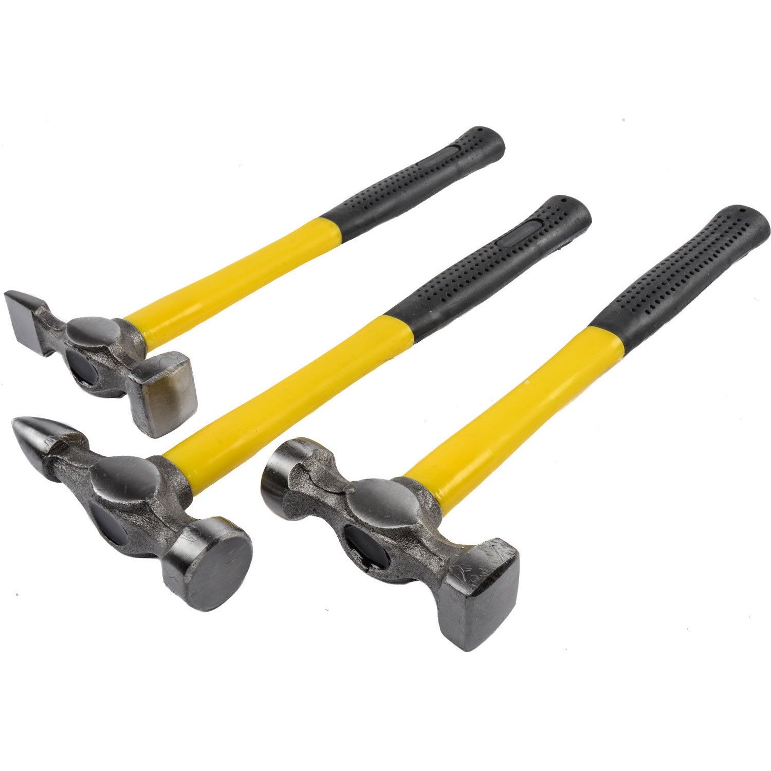 7Pcs Juego De Tases Y Martillos Chapista Con Mango De Fibra Para Carroceria